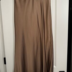 Zara Slip Skirt Brown. Worn 1 time.